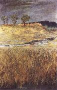 Max Klinger Landscape at the Unstrut oil on canvas
